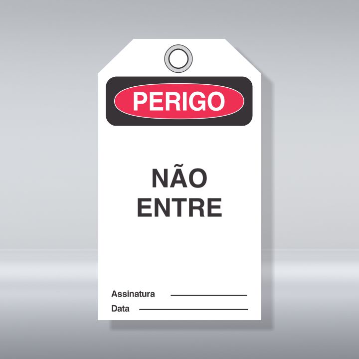 CARTÃO TRAVAMENTO PERIGO | NÃO ENTRE